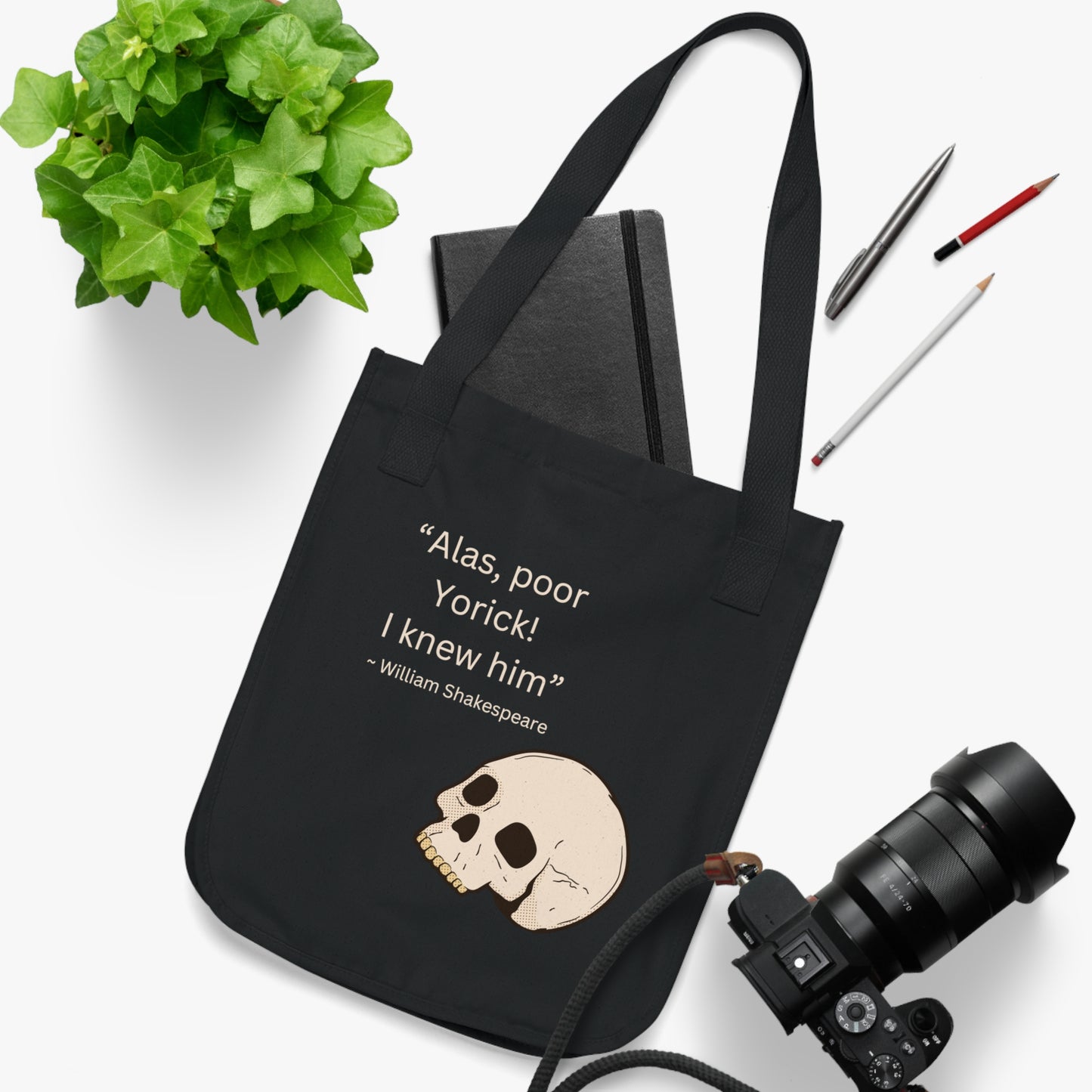 Alas Poor Yorick - Funny Organic Canvas Tote Bag