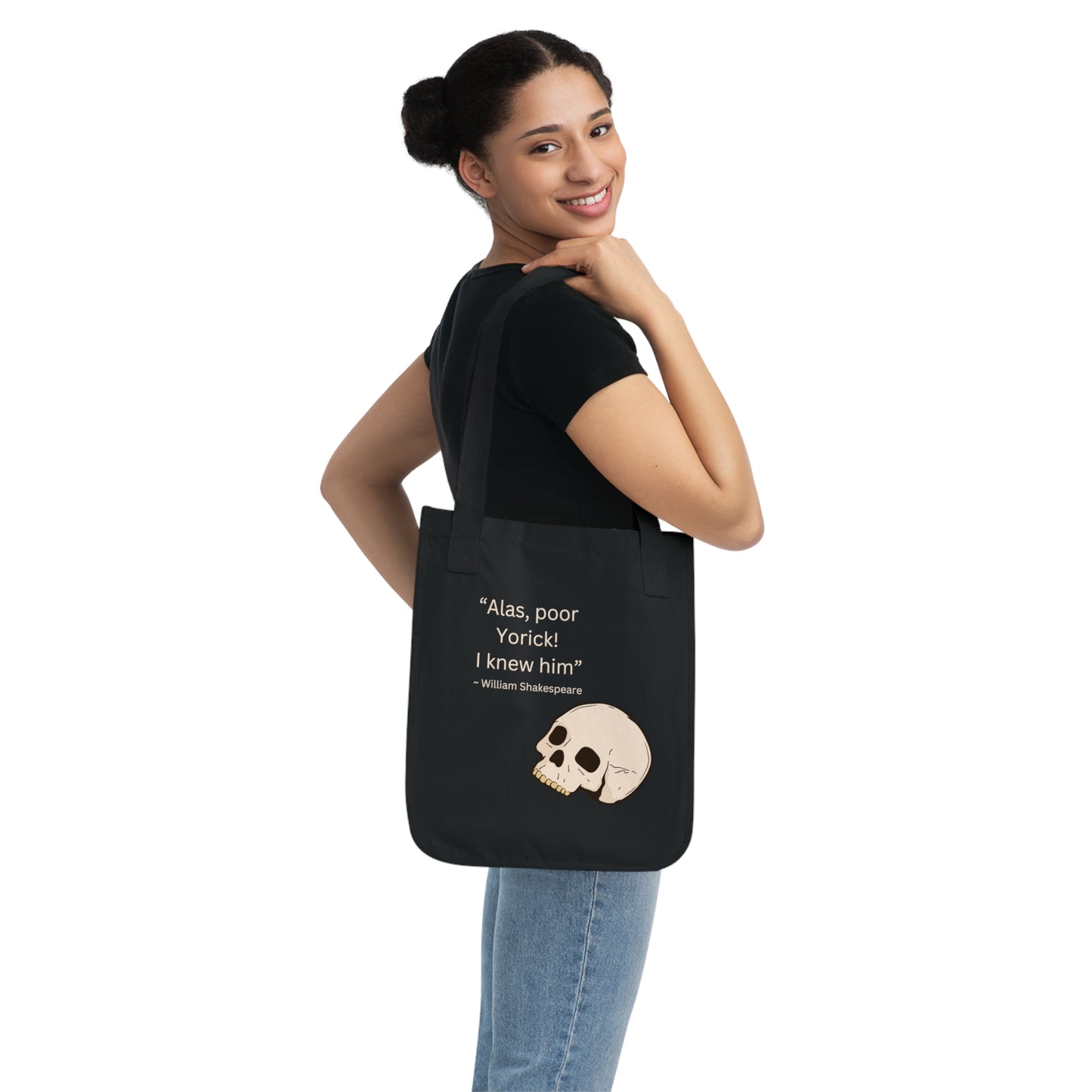 Alas Poor Yorick - Funny Organic Canvas Tote Bag