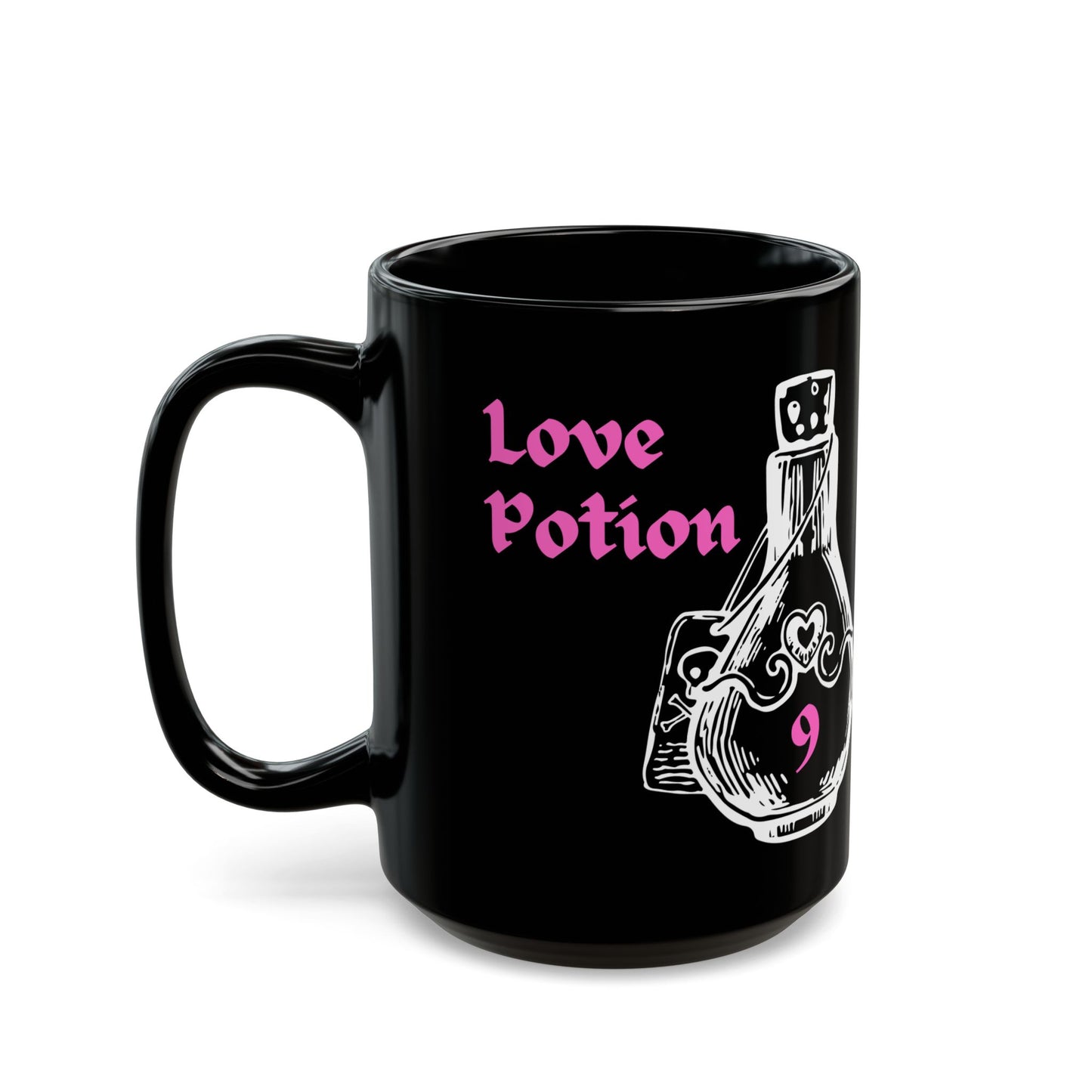 Love Potion #9 - Ceramic Black Mug (15oz)