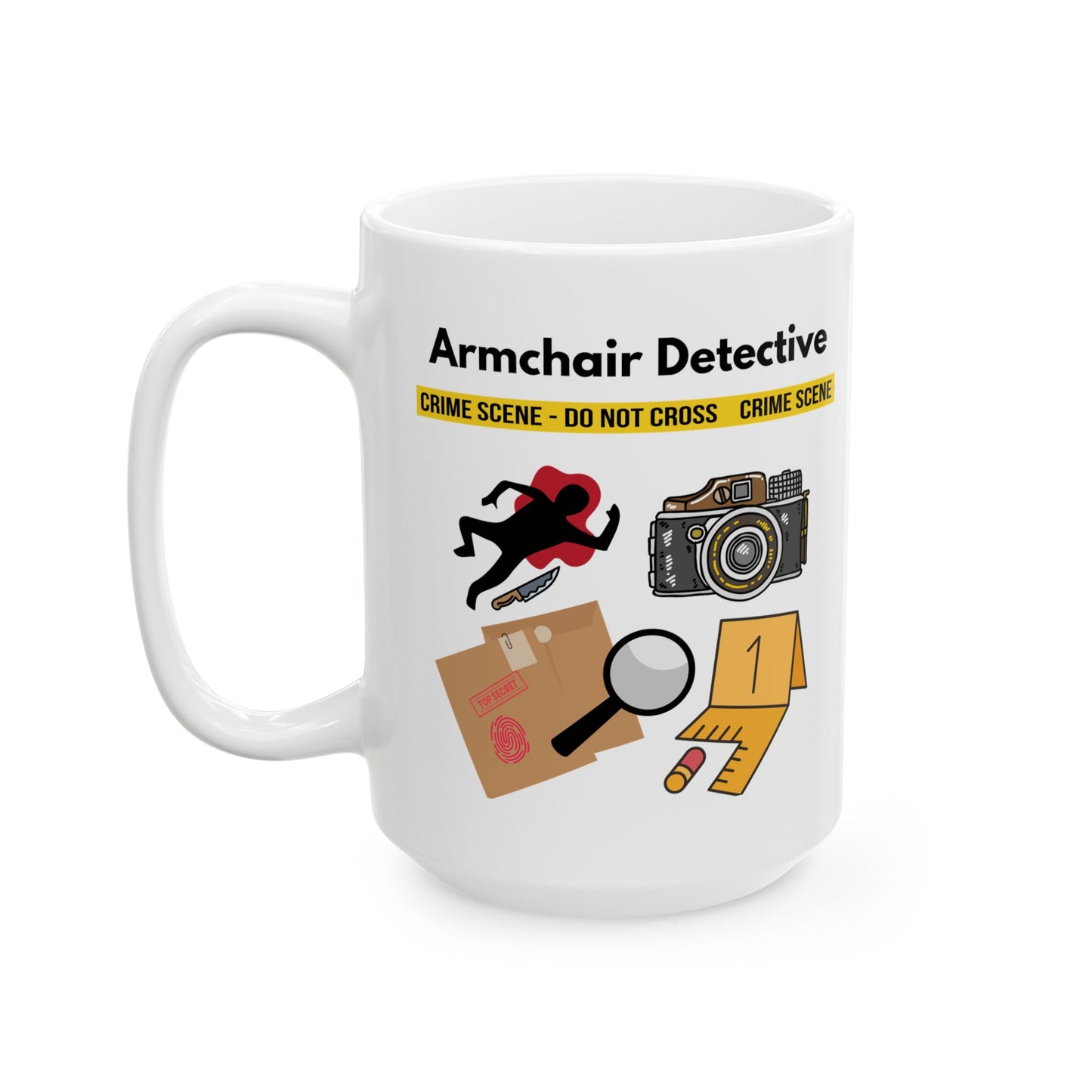 Armchair Detective - Funny Ceramic Mug, (15oz)