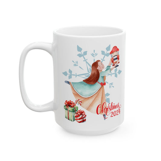 Nutcracker Ballet Christmas 2024 - Ceramic Mug, (15oz)