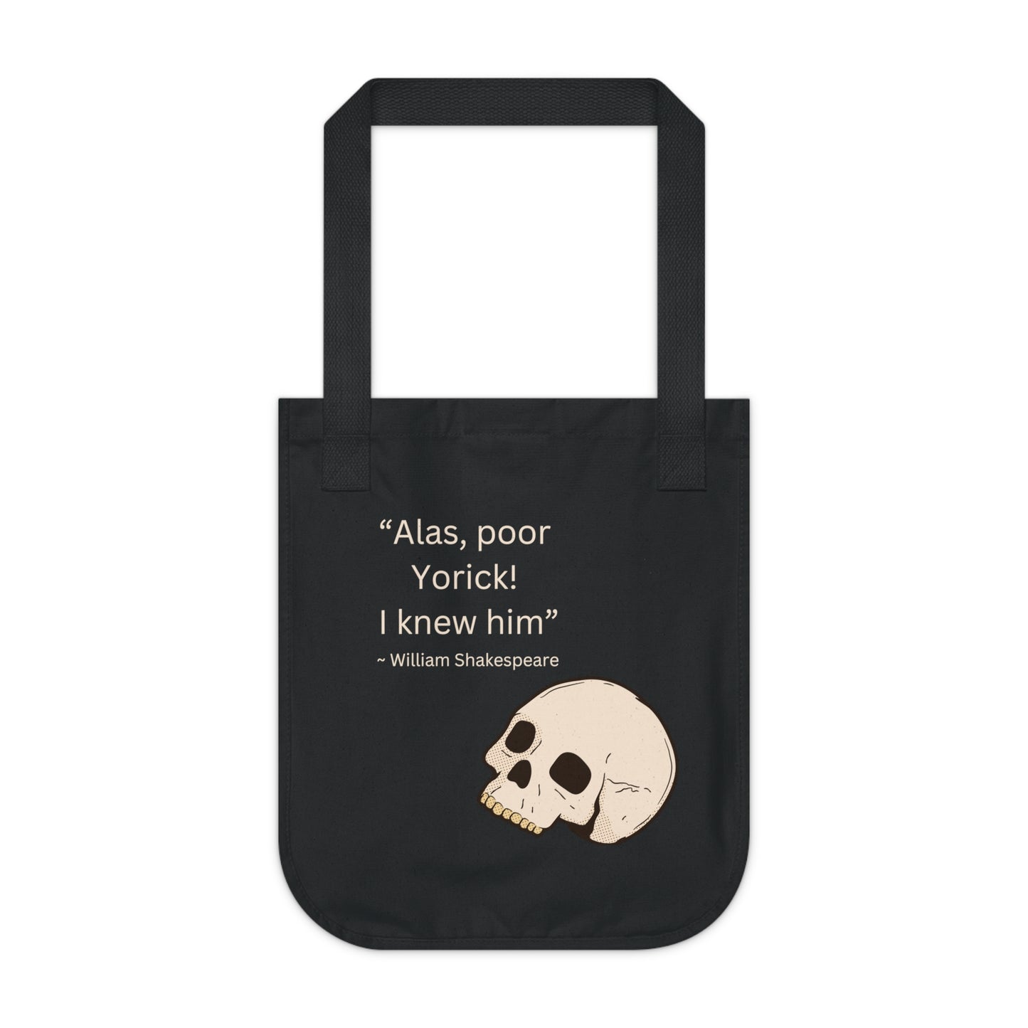 Alas Poor Yorick - Funny Organic Canvas Tote Bag