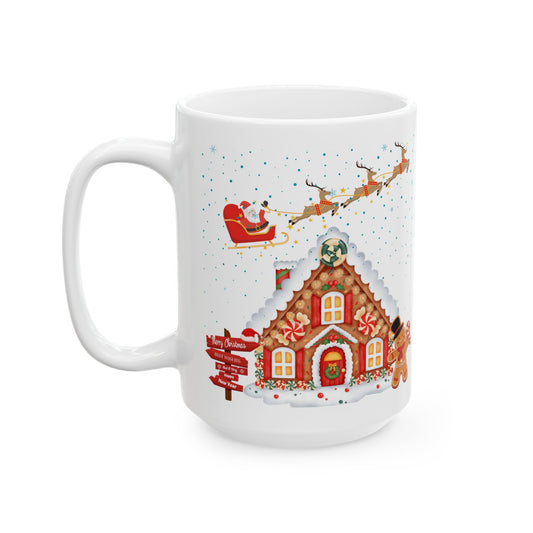 Gingerbread Christmas - Ceramic Mug, (15oz)