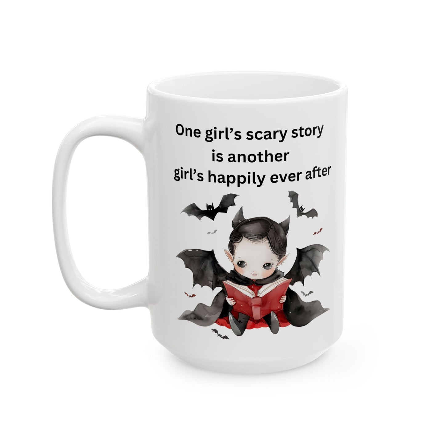 Little Vampire Girl  - Ceramic Mug, (15oz)