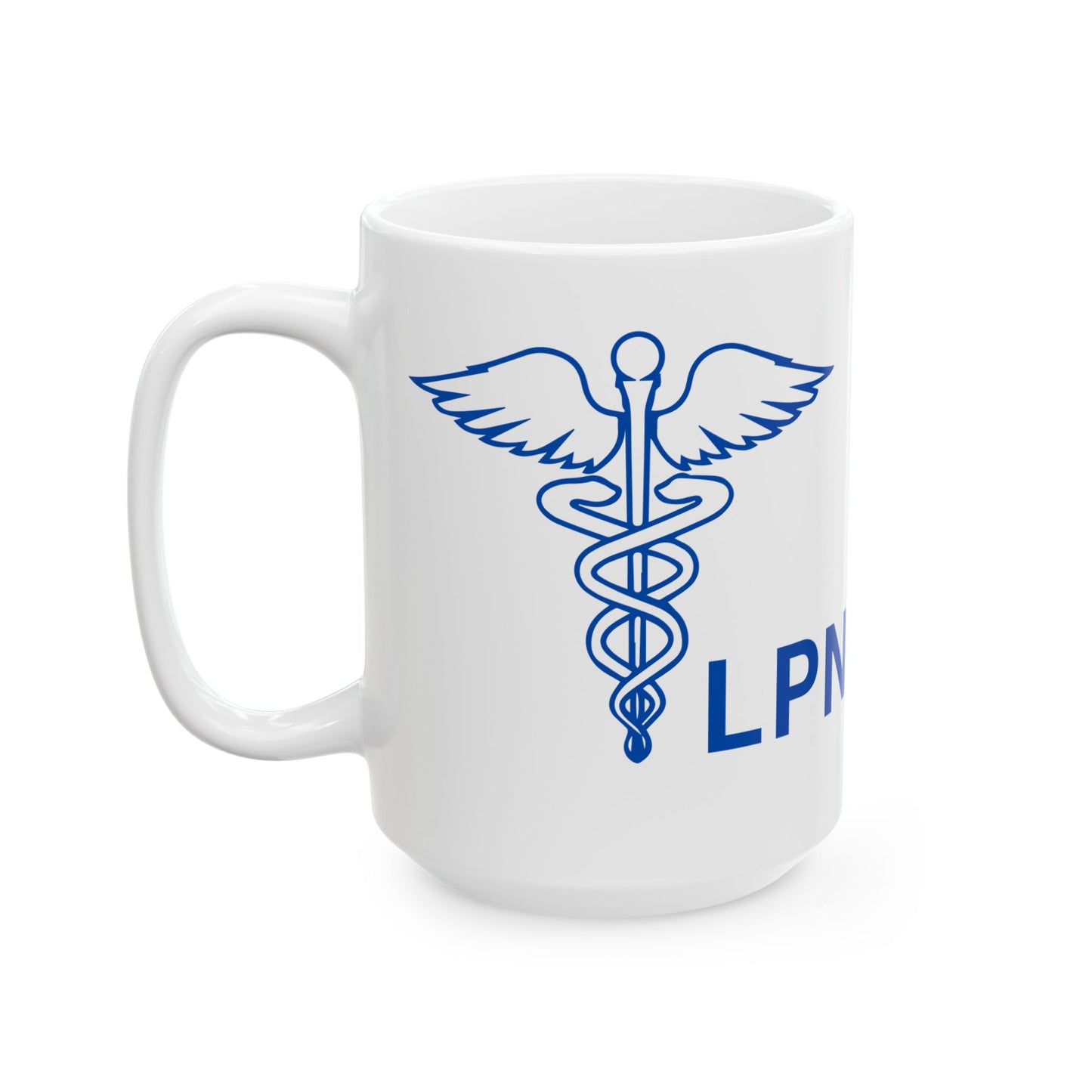 LPN with Caduceus, Nurse - Ceramic Mug, (15oz)