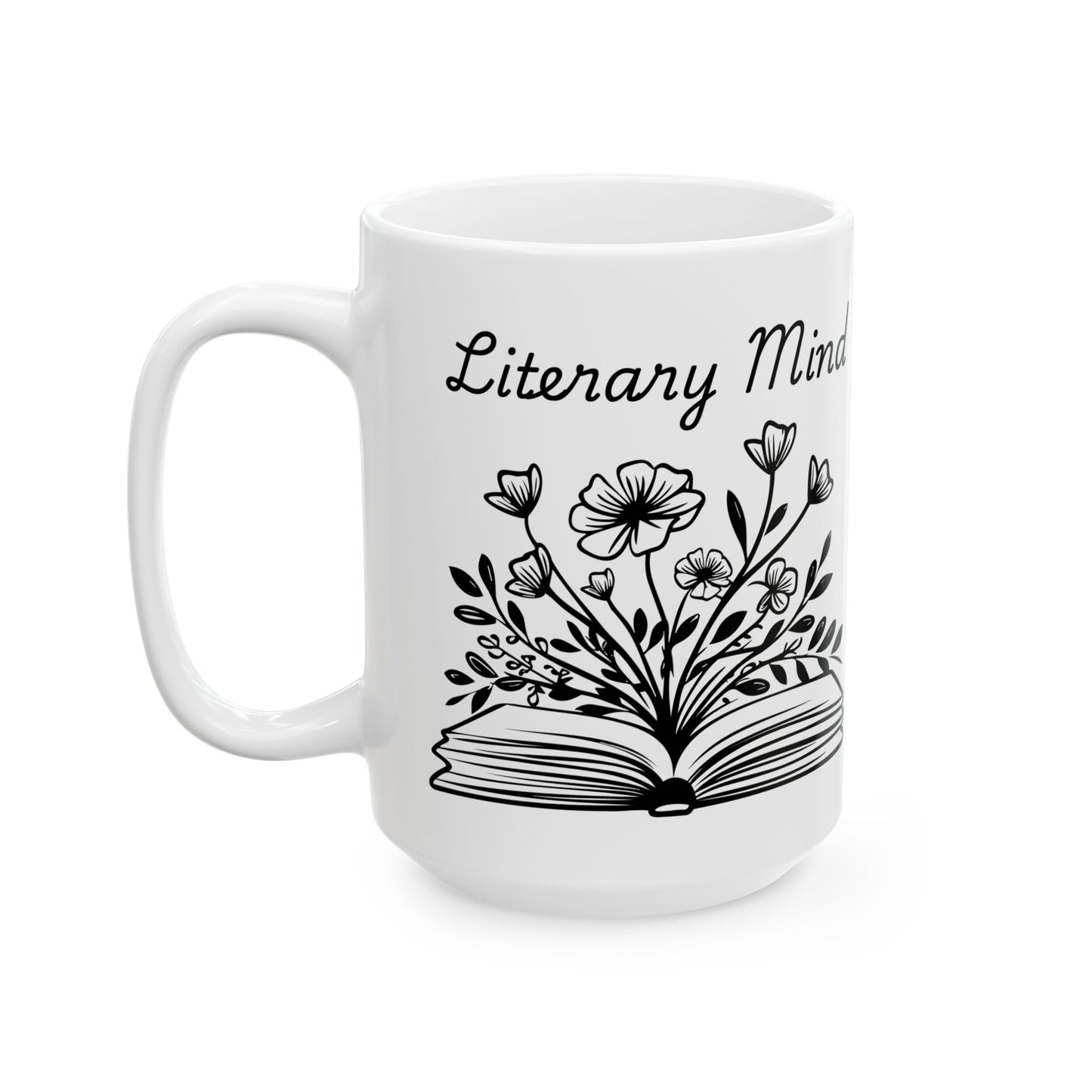 Literary Mind - Ceramic Mug, (15oz)