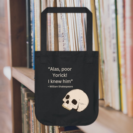 Alas Poor Yorick - Funny Organic Canvas Tote Bag